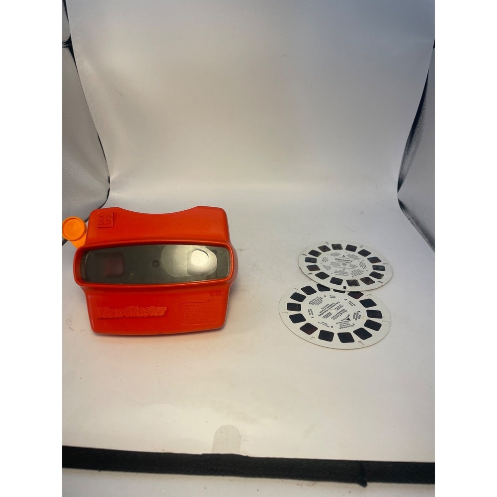 Vintage View Master 3D Viewer With‎ 2 Reels Dino And Disney